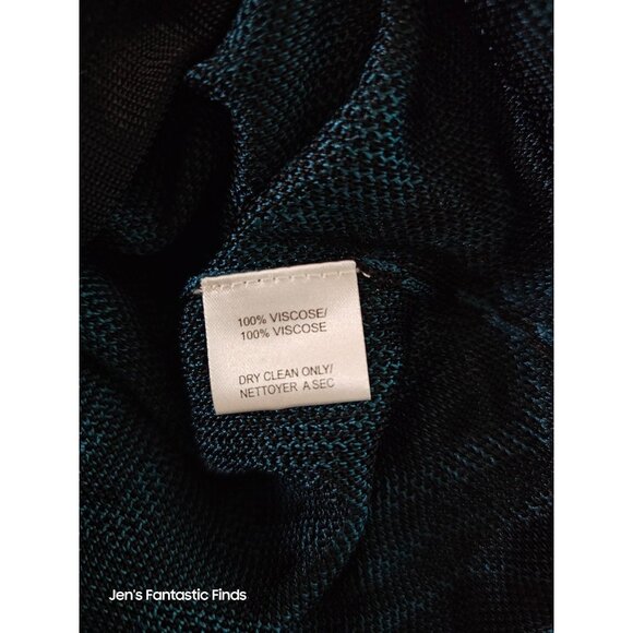 Trina Turk Dress Black & Teal Chevron Pattern Medium New NWT - Picture 5 of 8